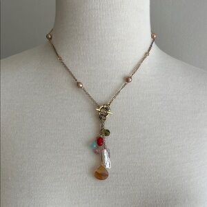 Elegant Multi-Color Pendant Necklace